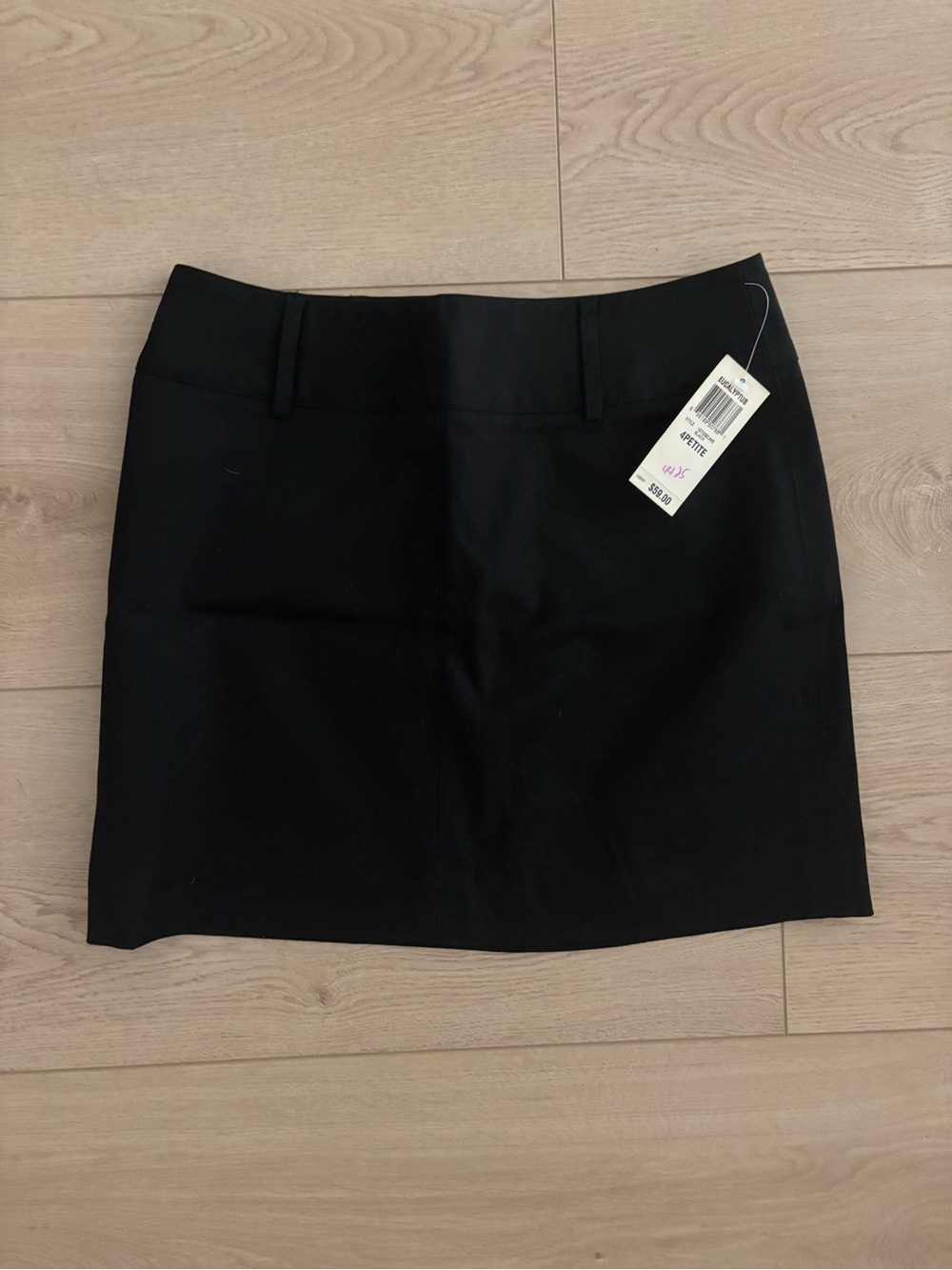 INC International Concepts Black Mini Skirt with Belt Loops